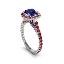 Modern Sapphire Cushion Cut Engagement Ring - Uma No. 60 image 1
