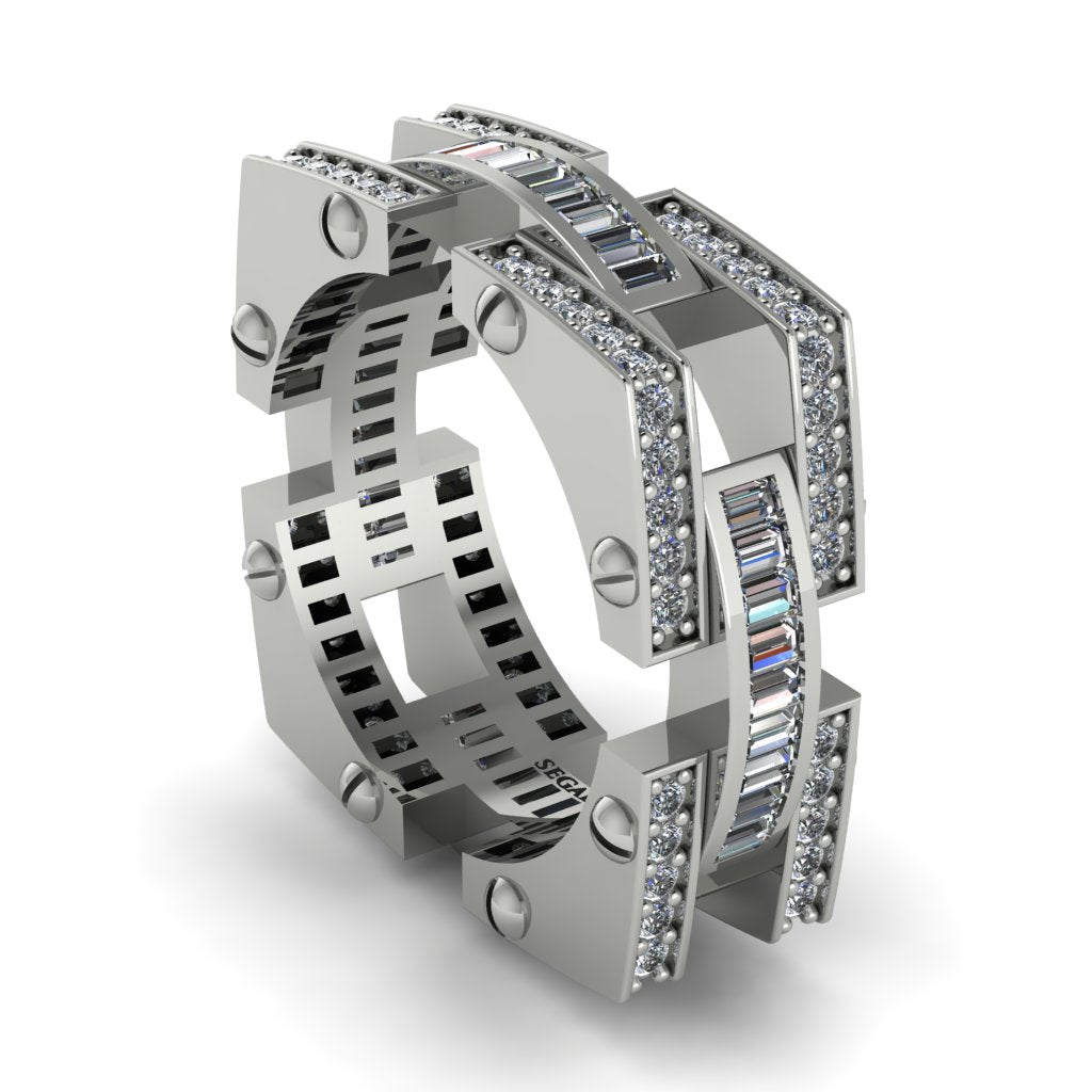 Diamond Monarch Baguette Gold Men's Ring - Micah No. 3