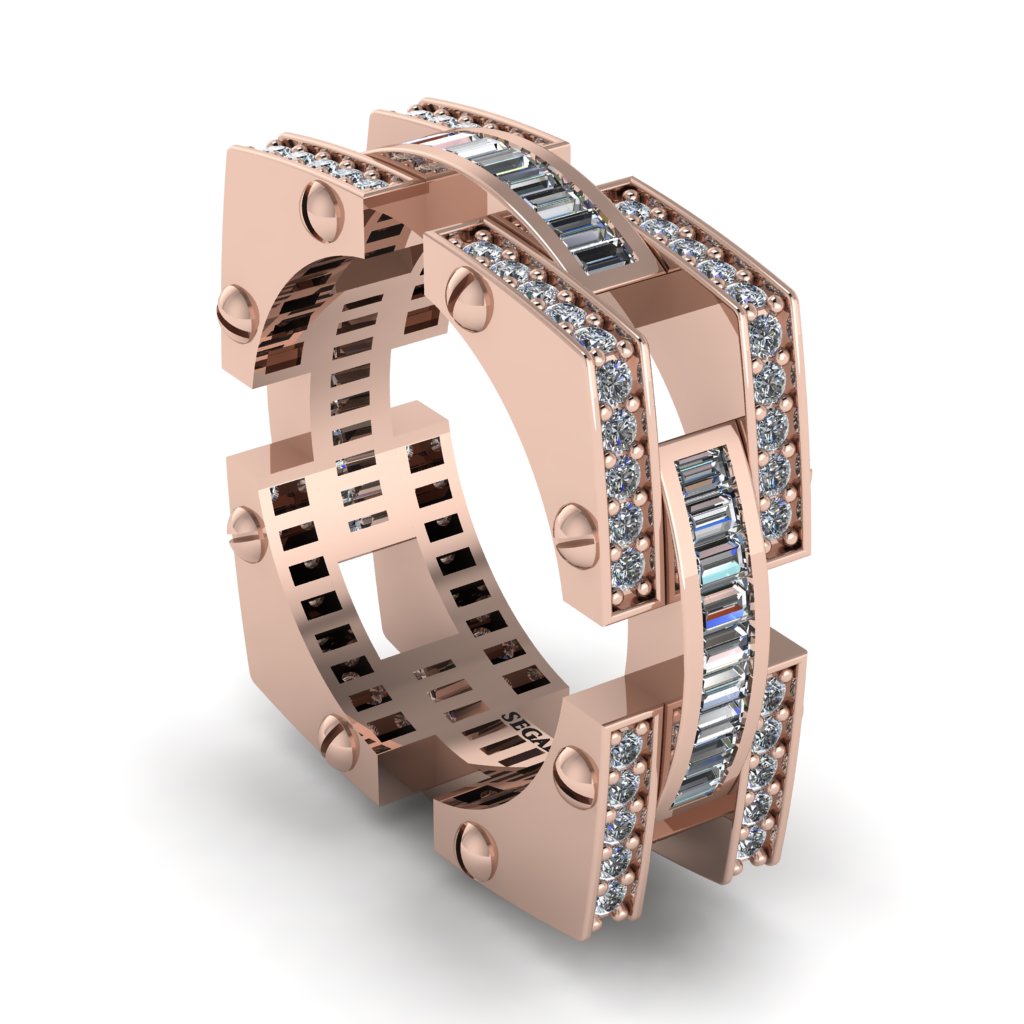 Diamond Monarch Baguette Gold Men's Ring - Micah No. 2