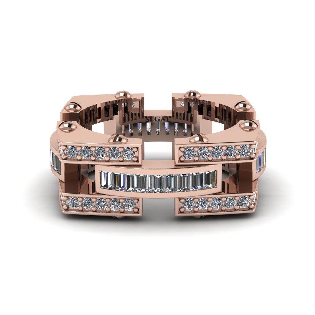 Diamond Monarch Baguette Gold Men's Ring - Micah No. 2