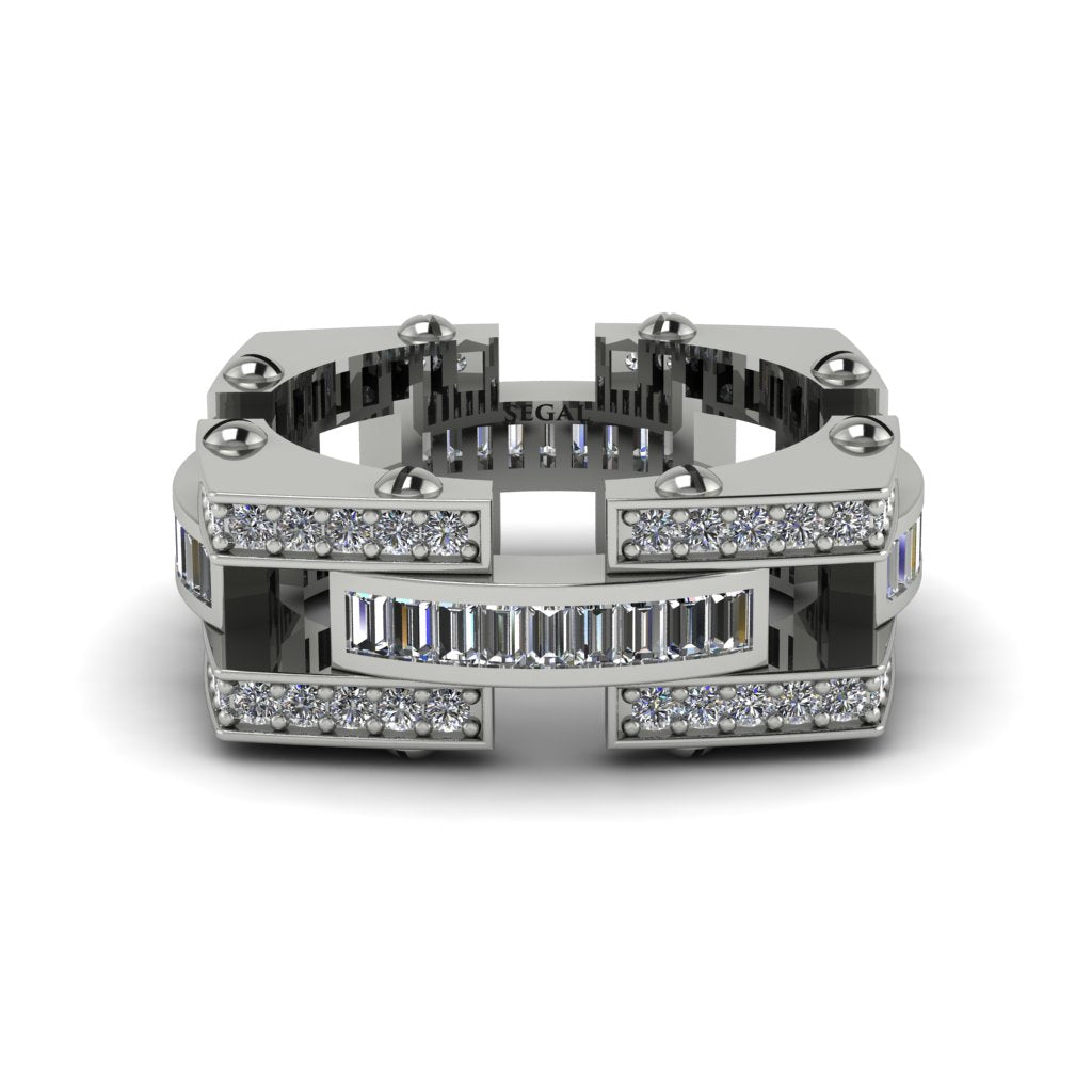 Diamond Monarch Baguette Gold Men's Ring - Micah No. 3