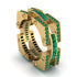 Emerald Monarch Baguette Gold Men's Ring - Micah No. 4 image 2