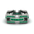 Emerald Monarch Baguette Gold Men's Ring - Micah No. 6