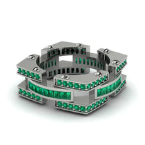 Emerald Monarch Baguette Gold Men's Ring - Micah No. 6 image 1