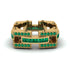 Emerald Monarch Baguette Gold Men's Ring - Micah No. 4 image 3