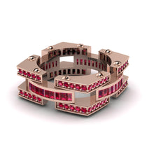 Ruby Monarch Baguette Gold Men's Ring - Micah No. 11 image 1