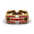 Ruby Monarch Baguette Gold Men's Ring - Micah No. 10