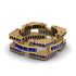 Sapphire Monarch Baguette Gold Men's Ring - Micah No. 13 image 1