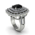 Diamond Multi Halo Oval Engagement Ring - Caitlin No. 9