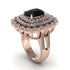 Diamond Multi Halo Oval Engagement Ring - Caitlin No. 8