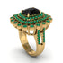 Emerald Multi Halo Oval Engagement Ring - Caitlin No. 22 image 2