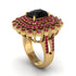Ruby Multi Halo Oval Engagement Ring - Caitlin No. 52