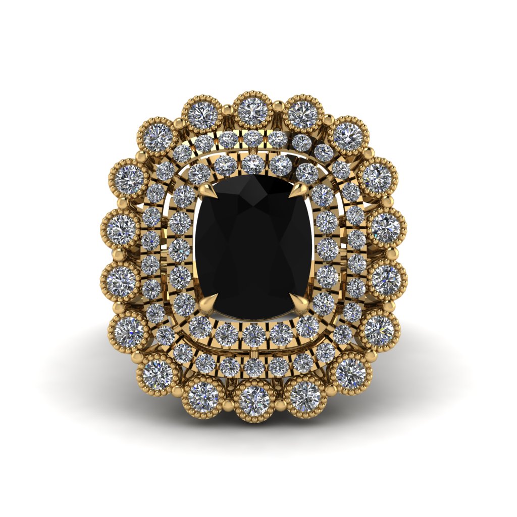 Diamond Multi Halo Oval Engagement Ring - Caitlin No. 7