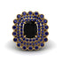 Sapphire Multi Halo Oval Engagement Ring - Caitlin No. 67