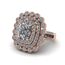 Diamond Multi Halo Oval Engagement Ring - Caitlin No. 2 image 1