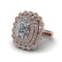 Diamond Multi Halo Oval Engagement Ring - Caitlin No. 2 image 1