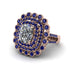 Sapphire Multi Halo Oval Engagement Ring - Caitlin No. 62 image 1