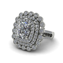 Diamond Multi Halo Oval Engagement Ring - Caitlin No. 3 image 1