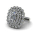 Diamond Multi Halo Oval Engagement Ring - Caitlin No. 3