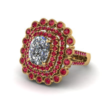 Ruby Multi Halo Oval Engagement Ring - Caitlin No. 46 image 1