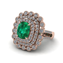 Diamond Multi Halo Oval Engagement Ring - Caitlin No. 5 image 1
