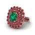 Ruby Multi Halo Oval Engagement Ring - Caitlin No. 50 image 1
