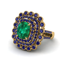 Sapphire Multi Halo Oval Engagement Ring - Caitlin No. 64 image 1