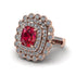 Diamond Multi Halo Oval Engagement Ring - Caitlin No. 11 image 1