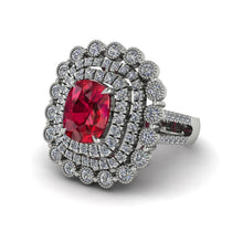 Diamond Multi Halo Oval Engagement Ring - Caitlin No. 12 image 1