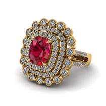 Diamond Multi Halo Oval Engagement Ring - Caitlin No. 10 image 1