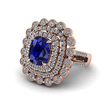 Diamond Multi Halo Oval Engagement Ring - Caitlin No. 14 image 1