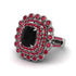 Ruby Multi Halo Oval Engagement Ring - Caitlin No. 54 image 1