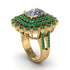 Emerald Multi Halo Oval Engagement Ring - Caitlin No. 16 image 2
