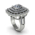 Diamond Multi Halo Oval Engagement Ring - Caitlin No. 3