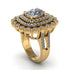 Diamond Multi Halo Oval Engagement Ring - Caitlin No. 1 image 2
