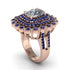 Sapphire Multi Halo Oval Engagement Ring - Caitlin No. 62 image 2