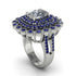 Sapphire Multi Halo Oval Engagement Ring - Caitlin No. 63 image 2