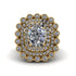 Diamond Multi Halo Oval Engagement Ring - Caitlin No. 1 image 3