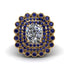 Sapphire Multi Halo Oval Engagement Ring - Caitlin No. 61 image 3
