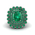 Emerald Multi Halo Oval Engagement Ring - Caitlin No. 21 image 3