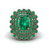 Emerald Multi Halo Oval Engagement Ring - Caitlin No. 20 image 3