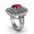 Diamond Multi Halo Oval Engagement Ring - Caitlin No. 12 image 2