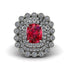 Diamond Multi Halo Oval Engagement Ring - Caitlin No. 12 image 3