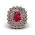 Diamond Multi Halo Oval Engagement Ring - Caitlin No. 11