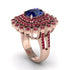 Ruby Multi Halo Oval Engagement Ring - Caitlin No. 59