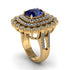 Diamond Multi Halo Oval Engagement Ring - Caitlin No. 13