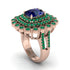 Emerald Multi Halo Oval Engagement Ring - Caitlin No. 29 image 2
