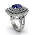 Diamond Multi Halo Oval Engagement Ring - Caitlin No. 15