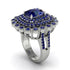 Sapphire Multi Halo Oval Engagement Ring - Caitlin No. 75 image 2