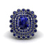 Sapphire Multi Halo Oval Engagement Ring - Caitlin No. 75 image 3